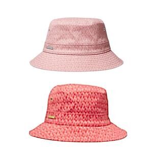 Michael Kors Bucket Hat Logo Print Cotton Blend Pink